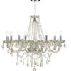 Dar RAP0806 Raphael 8 Light Champagne Glass Chandelier