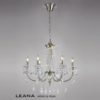 Diyas IL32086 Leana Crystal Chandelier in Satin Nickel