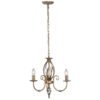 Elstead ART3 AGD BRASS Artisan 3 Light Chandelier In Aged Brass - Fitting Only