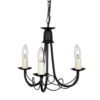 Elstead MN3 BLACK Minster 3 Light Ceiling Chandelier In Black - Fitting Only