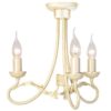 Elstead OV3 IVORY/GOLD Olivia 3 Light Chandelier Light In Ivory/Gold - Fitting Only