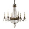 FE/BELLINI6 Bellini 6 Light Bronze & Crystal Chandelier