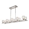 FE/RUBIN/ISLE Rubin 10 Light Island Chandelier In Polished Nickel