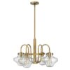 HK/CONGRES4/B BC Congress 4 Light Caramel Curved Glass Chandelier