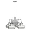 HK/CONGRES4/C CM Congress 4 Light Chrome Metal Shade Chandelier