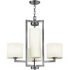 HK/HAMPTON4 Hampton Brushed Nickel 4 Light Chandelier with Shade