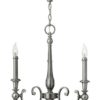 HK/YORKTOWN3 3 Light Antique Nickel Traditional Chandelier