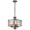 KL/AHRENDALE3 Ahrendale 3 Light Anvil Iron Duo Mount Chandelier