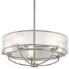 KL/SALDANA5 Saldana 5 Light Pewter Chandelier with Soft Shades