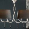 M0531 Paola 6 Light Silver Chandelier With Black Shades