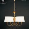 M0540 Paola 6 Light Gold Chandelier With Cream Shades