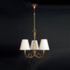 M0542 Paola 3 Light Gold Chandelier With Cream Shades