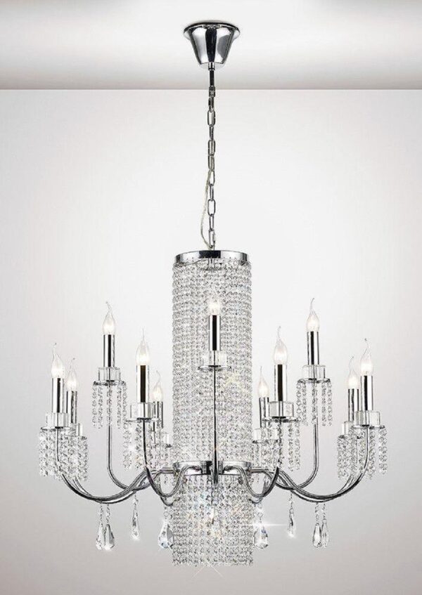 Diyas IL31544 Emily 13 Light Chandelier Light In Polished Chrome