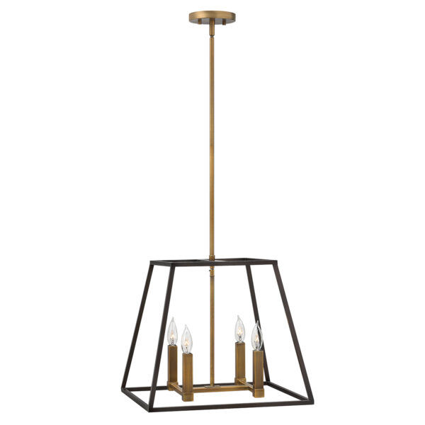 HK-FULTON-4P Fulton 4 Light Chandelier Pendant Light In Bronze