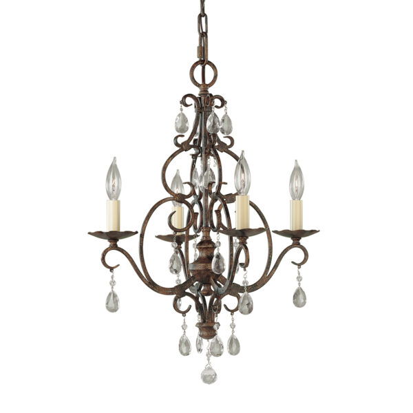 Elstead FE-CHATEAU4 Chateau 4 Light Ceiling Chandelier In Mocha Bronze Finish