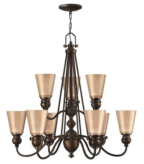 HK/MAYFLOWER9 Mayflower 9 Light Olde Bronze Chandelier