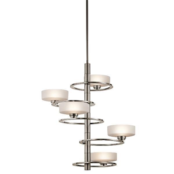 KL/ALEEKA5A Aleeka Orbital Classic Pewter 5 Light Chandelier