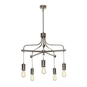 Elstead DOUILLE5 PN Douille 5 Arm Chandelier Ceiling Light In Polished Nickel – Fitting Only