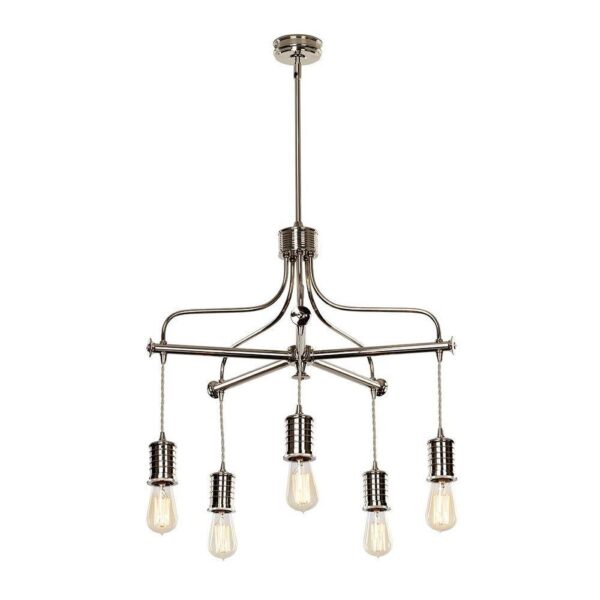 Elstead DOUILLE5 PN Douille 5 Arm Chandelier Ceiling Light In Polished Nickel - Fitting Only