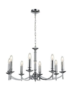 Franklite Petrushka 8 Light Ceiling Chandelier In Chrome Finish FL2090/8