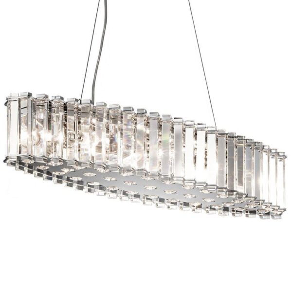 KL/CRSTSKYE/ISLE Crystal Skye 8 Light Island Chandelier Light In Polished Chrome