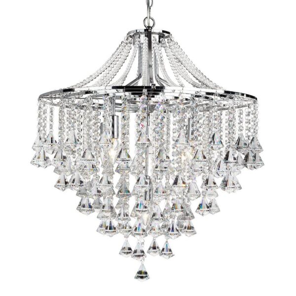 Searchlight 3495-5CC Dorchester 5 Light Crystal Chandelier