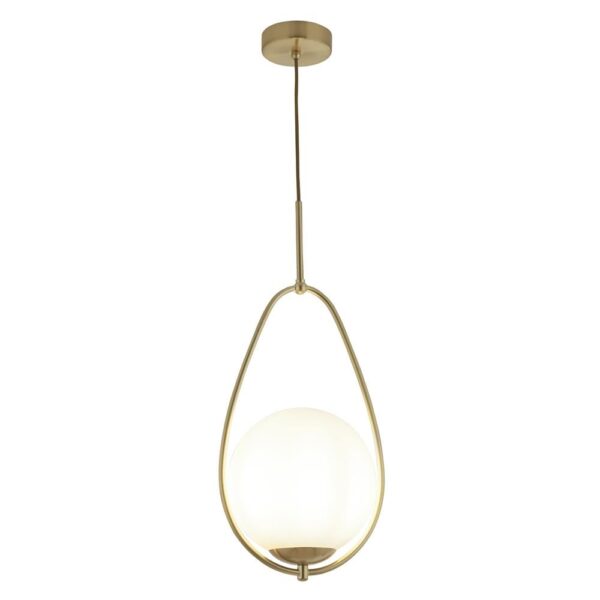 Avalon Opal Glass Ceiling Pendant Light In Gold