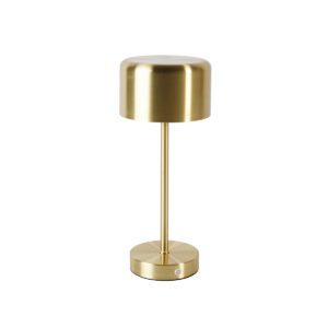 Modern table lamp matt brass rechargeable – Poppie