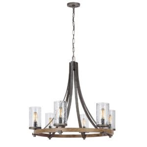 Quintiesse QN-ANGELO6 Angelo 6 Light Rustic Ceiling Chandelier