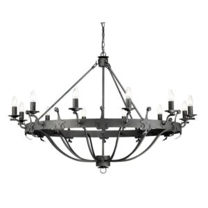 Elstead WINDSOR12GR Windsor 12 Light Chandelier In Graphite