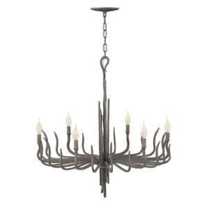 HK/SPYRE6CMMB Spyre 6 Light Ceiling Chandelier In Metallic Matte Bronze