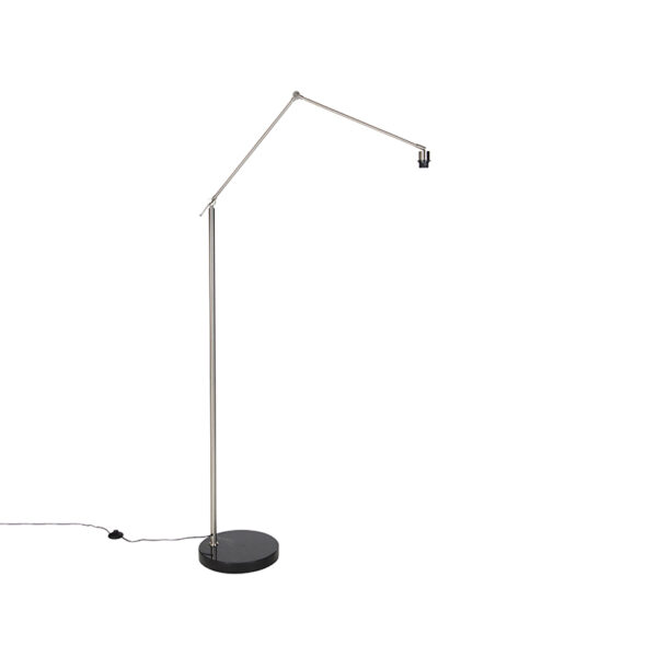 Modern floor lamp steel adjustable - Editor