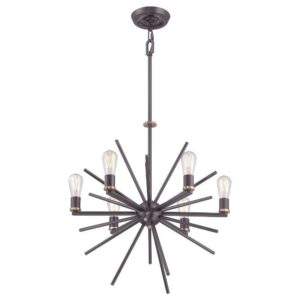 QZ/CARNEGIE Carnagie 6 Light Bronze Chandelier