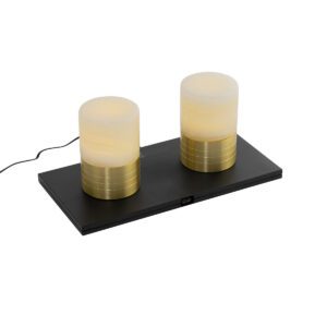 Set of 2 Rechargeable Gold RGBW Table Lamps – Alessia