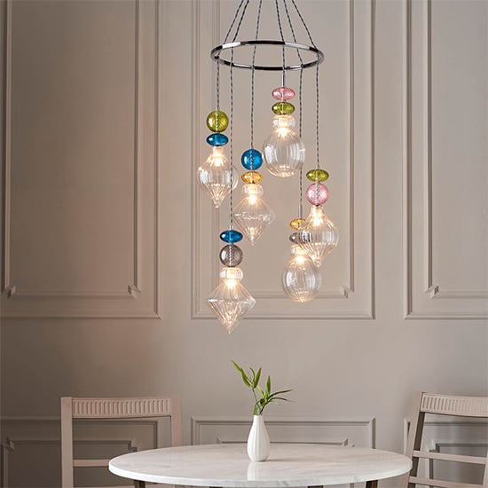 Avila 6 Lights Ceiling Pendant Light In Polished Chrome