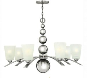 HK/ZELDA7 PN Zelda 7 Light Ceiling Chandelier Light In Polished Nickel