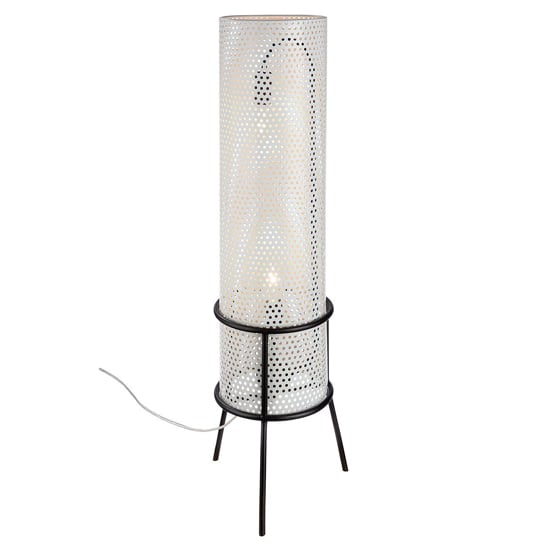 Jalis Metal Floor Lamp In White And Black