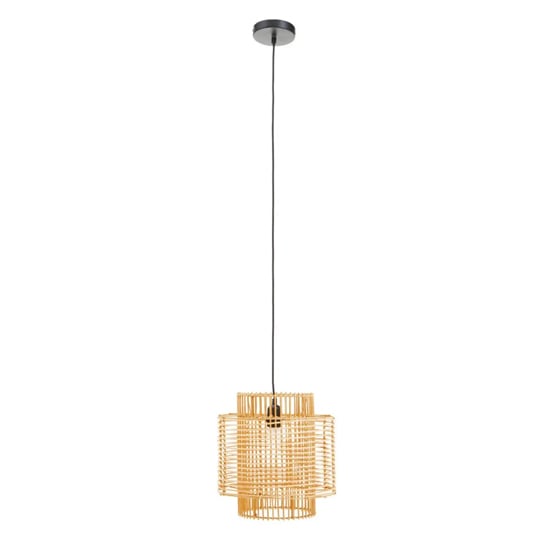 Julia Rattan Overlapping Ceiling Pendant Light In Natural