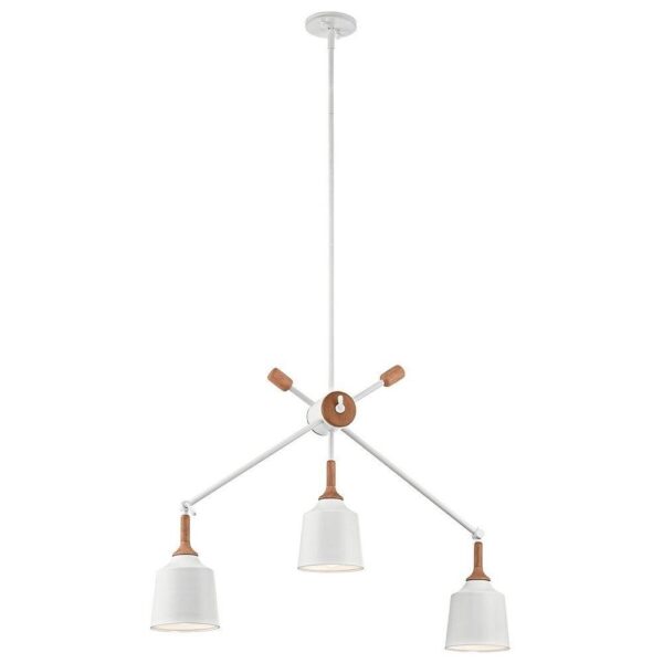 KL/DANIKA3 Danika 3 Light Linear Ceiling Chandelier Light In White