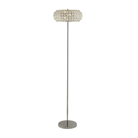 Marylin 3 Bulb Floor Lamp In Chrome With Crystal Glass