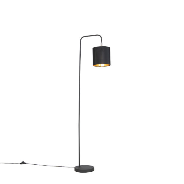 Smart floor lamp black incl. WiFi A60 light source - Lofty