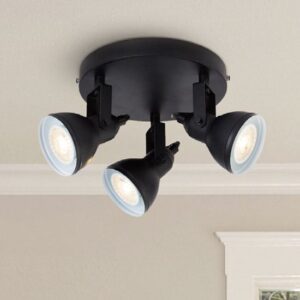 Focus 3 Spot Ceiling light Disk In Black