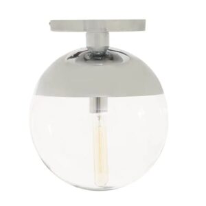 Rocklin Clear Glass Shade Ceiling Light In Chrome