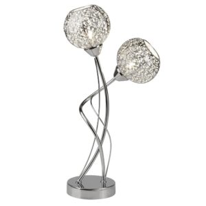 Souk 2 Light Laser Cut Shade Table Lamp In Chrome