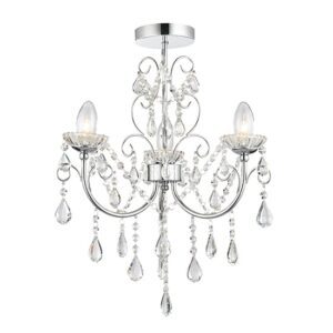 Tabitha 3 Lights Semi Flush Ceiling Light In Polished Chrome