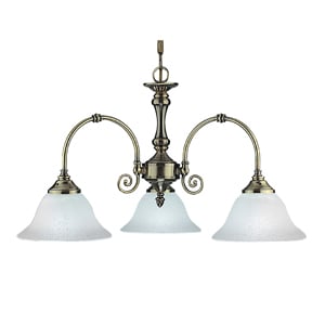 Virginia Antique Brass 3 Light Ceiling Light